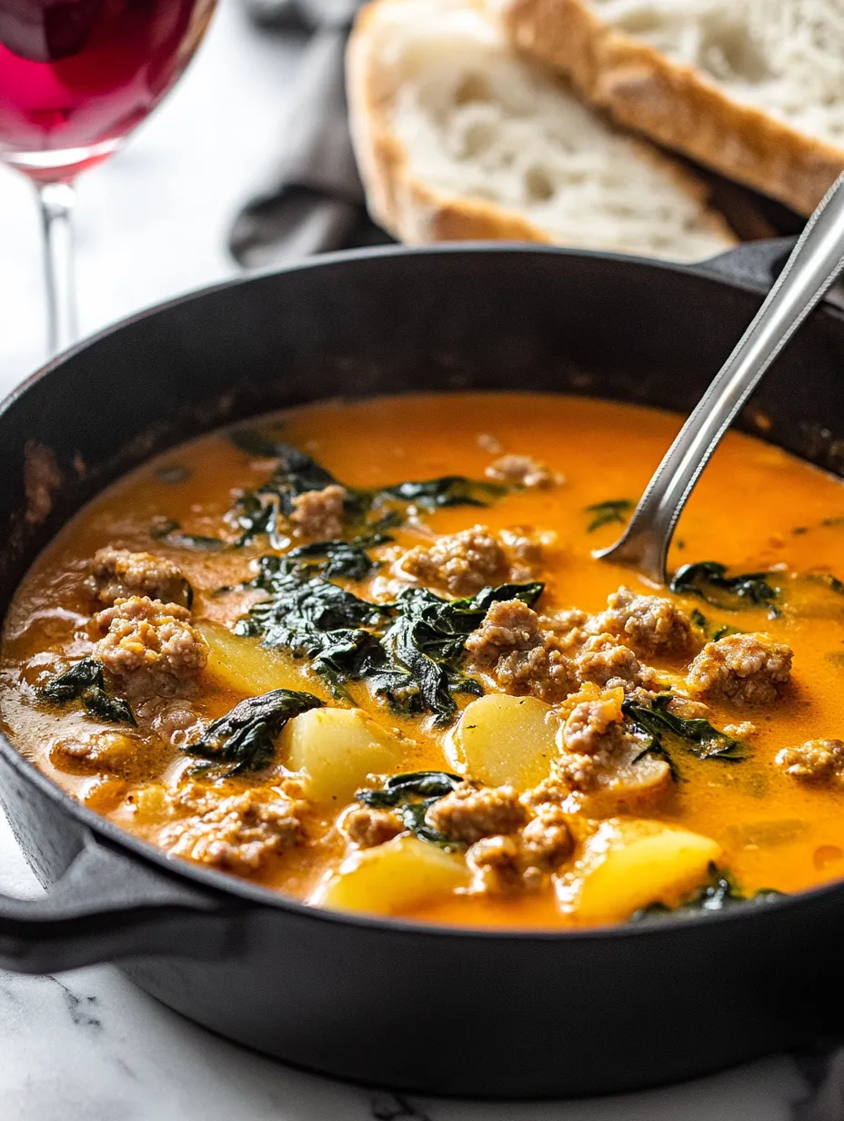 Sausage, Potato and Spinach Soup Recipe