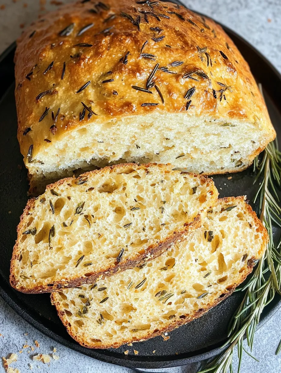 Easy No Knead Rosemary Bread Recipe