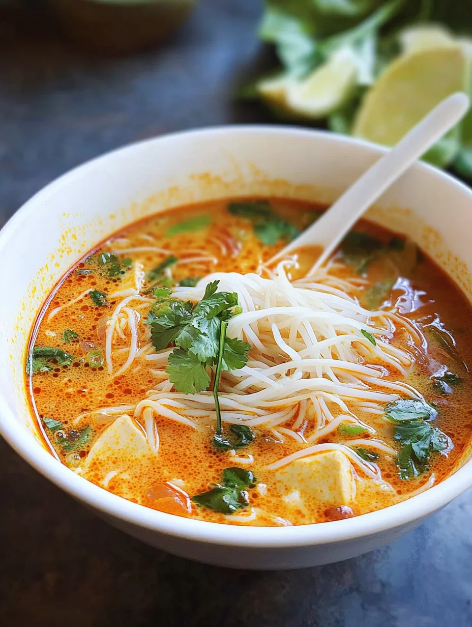 Easy Thai Red Curry Noodle Soup Recipe