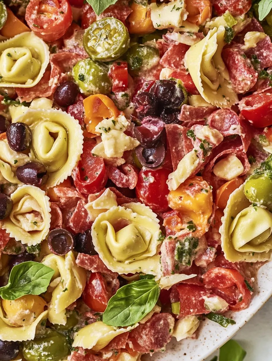 Easy Tortellini Antipasto Pasta Salad Recipe