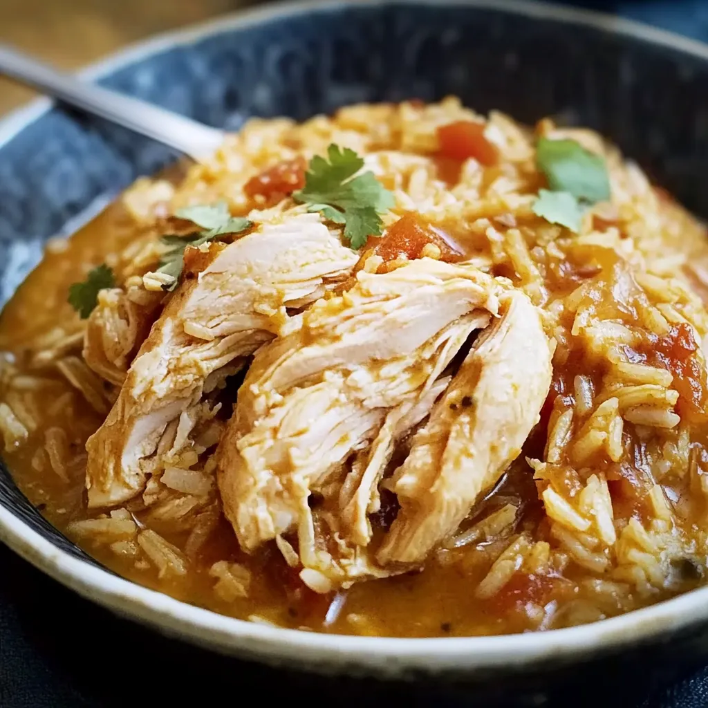 Zesty Chicken and Rice in Slow Cooker