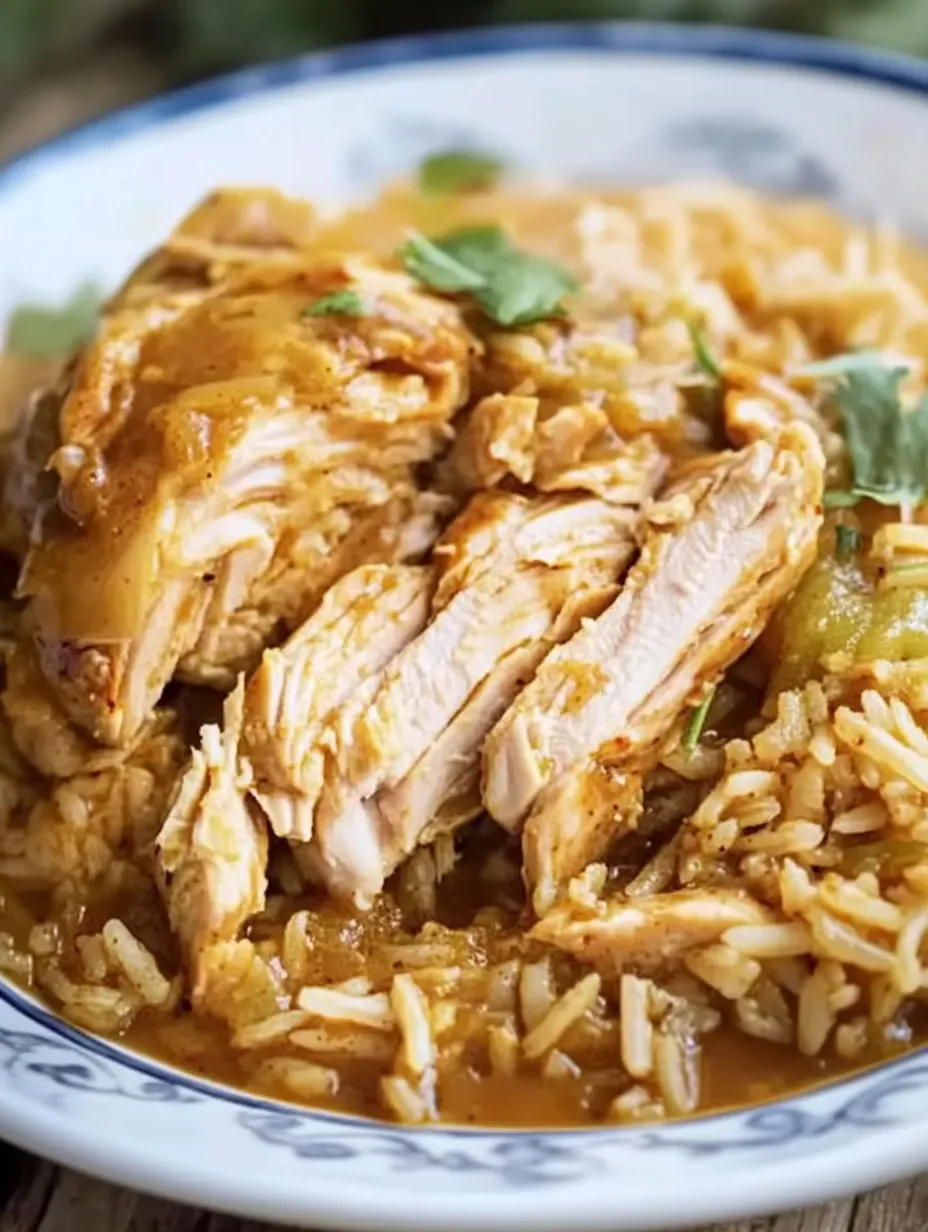 Easy Slow Cooker Spicy Chicken and Rice