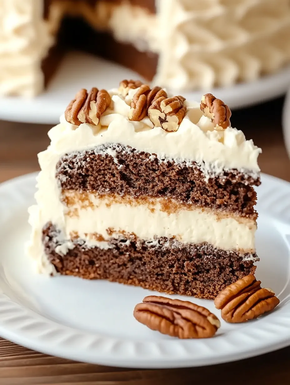 White German Chocolate Cake with a Cheesecake Center Recipe