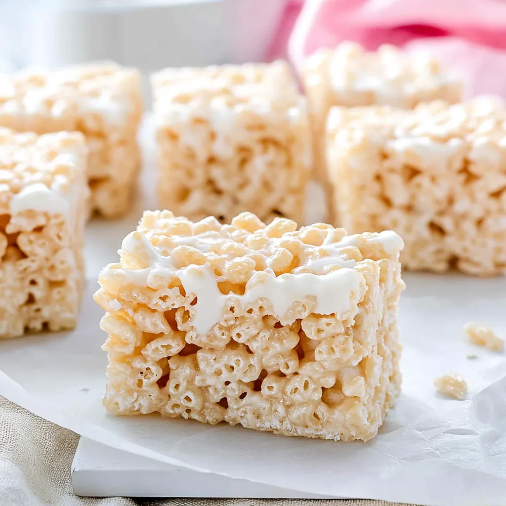 Fluffy Chewy Rice Krispie Bars