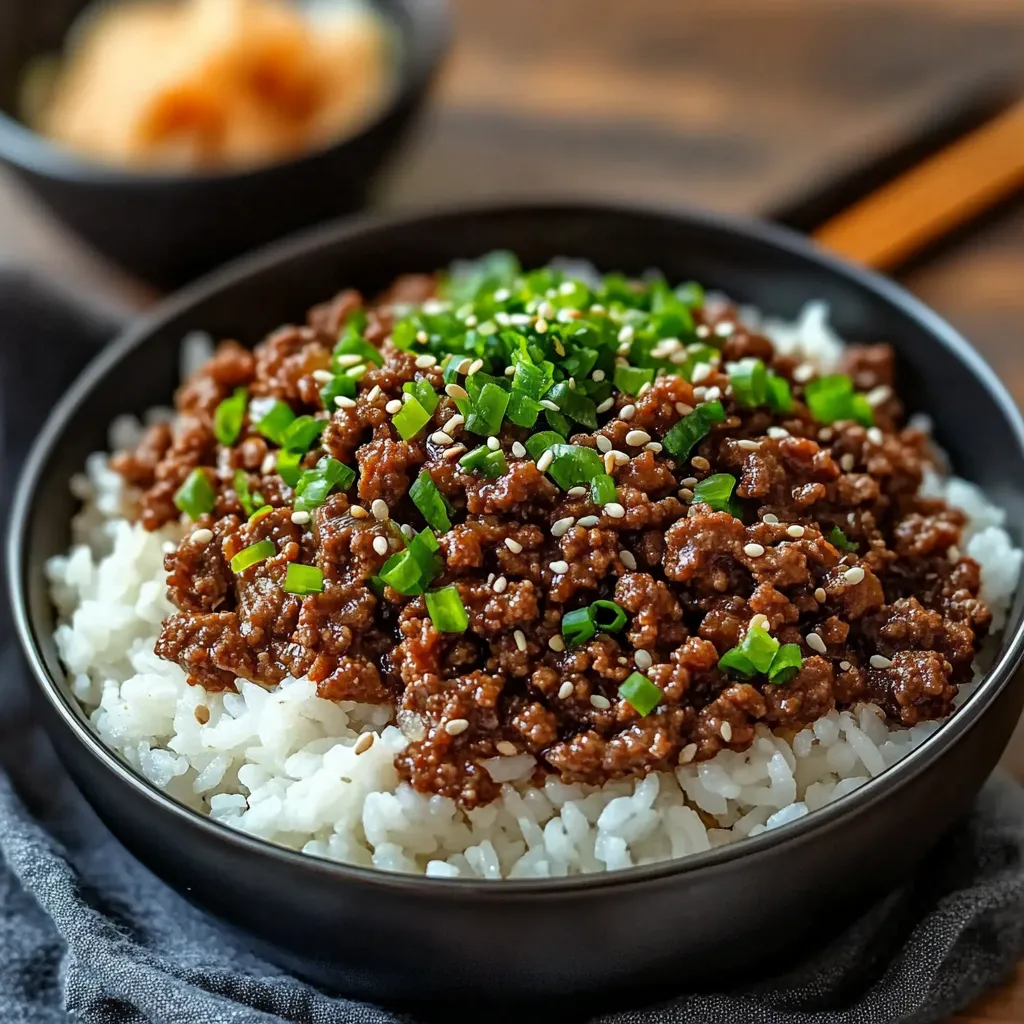 Mouthwatering Korean Ground Beef Bowl