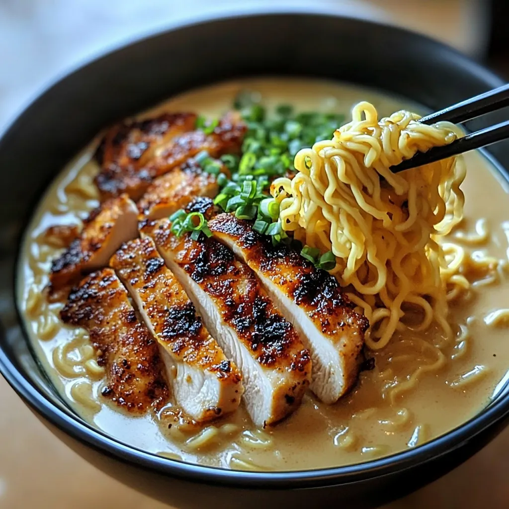 Blazing Chicken Ramen in Garlic Cream Bowl