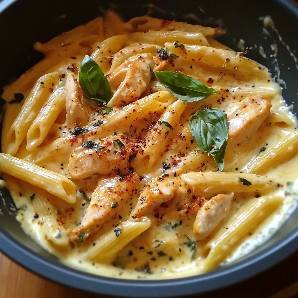 Easy Chicken Mozzarella Pasta