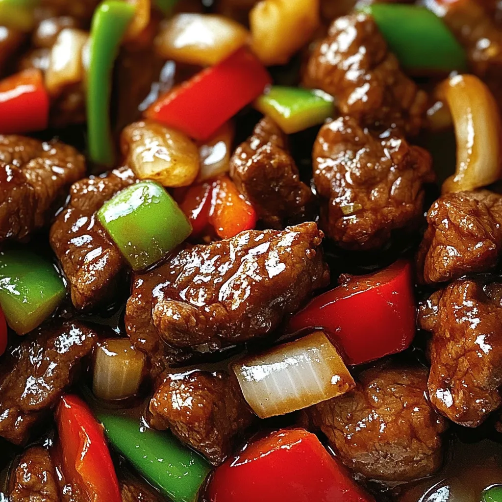 Pepper Steak with Bell Peppers and Onion Recipe