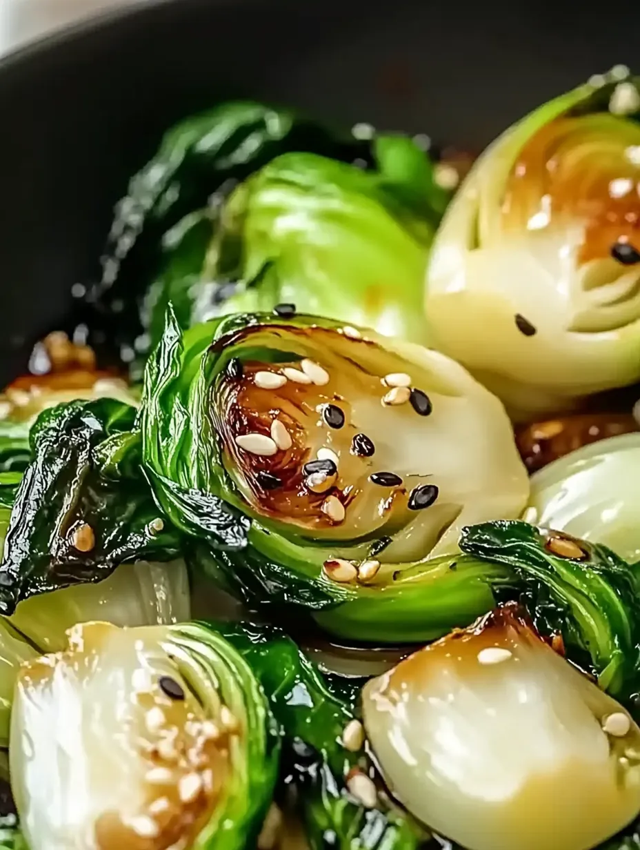 Best Garlic and Soy Glazed Pan-Seared Bok Choy Recipe