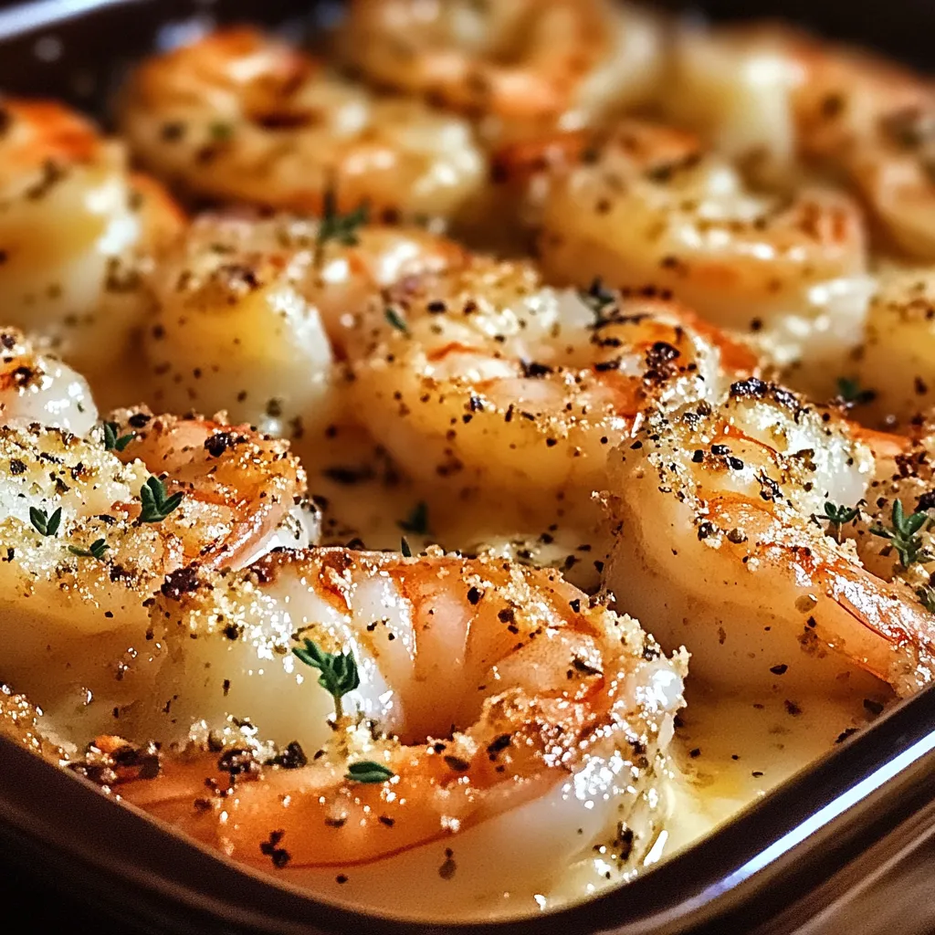 Simple Garlic Parmesan Baked Shrimp