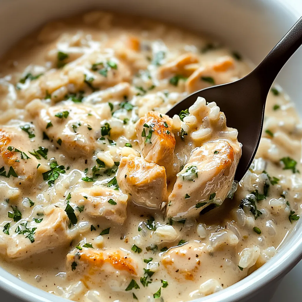 Simple Herb Chicken over Creamy Basmati