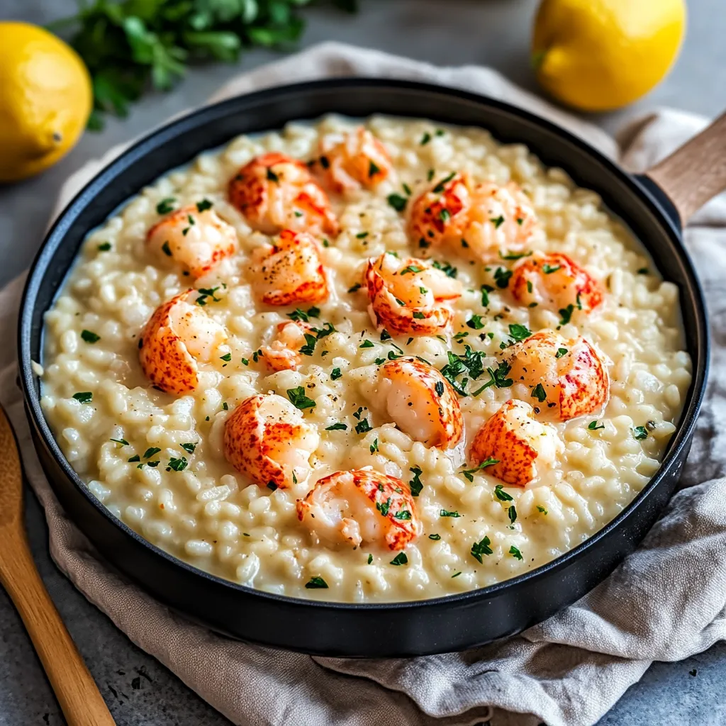 Simple Lemon Butter Lobster Risotto