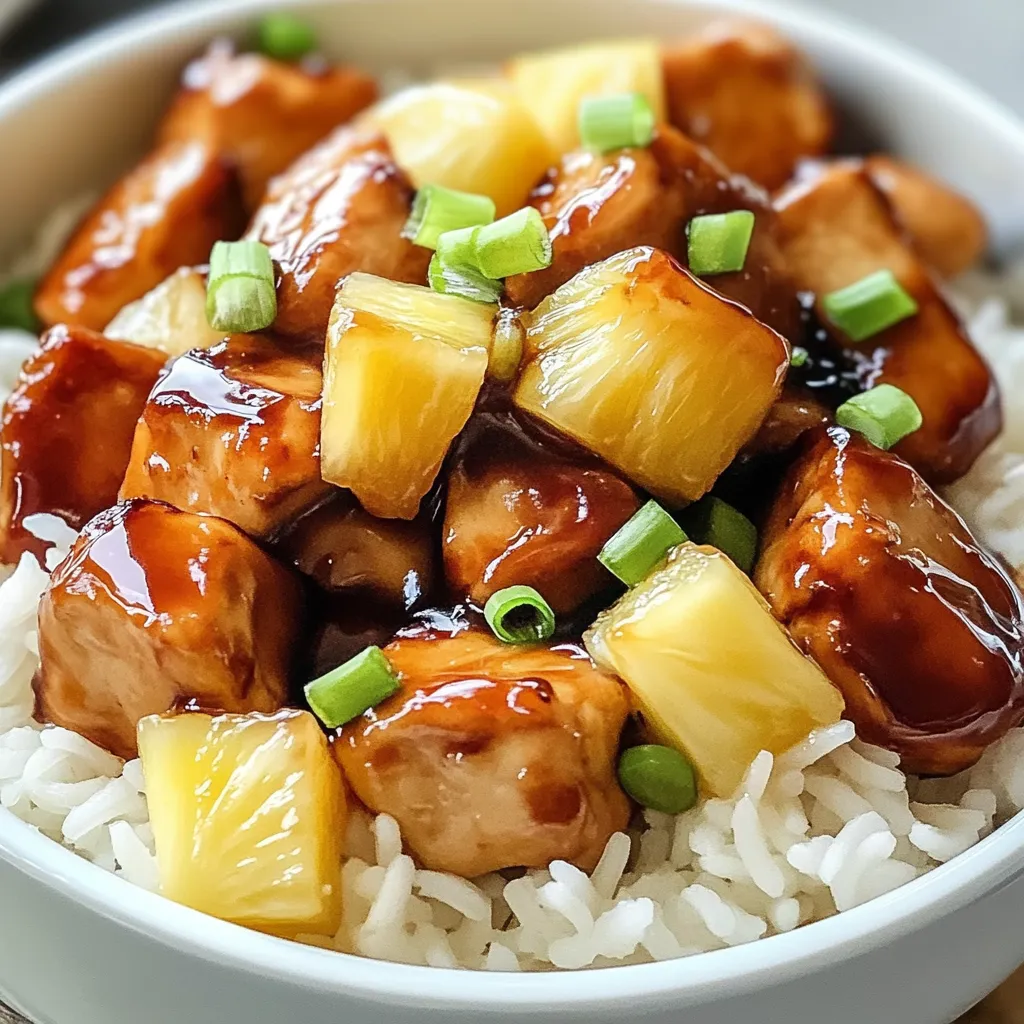 Pineapple Chicken and Rice Meal