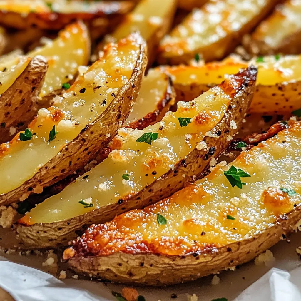 Easy Baked Garlic Parmesan Potato Wedges