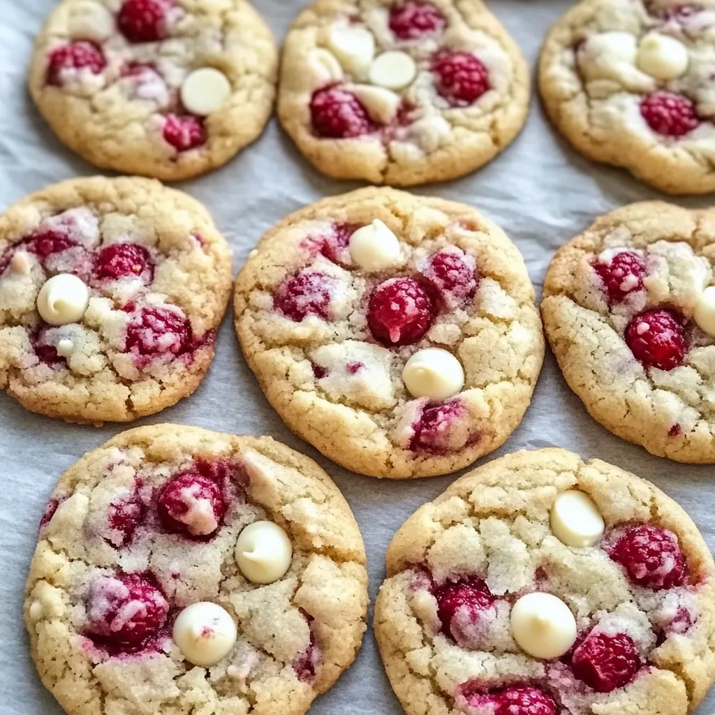 White Chocolate and Raspberry Cookie Preparation