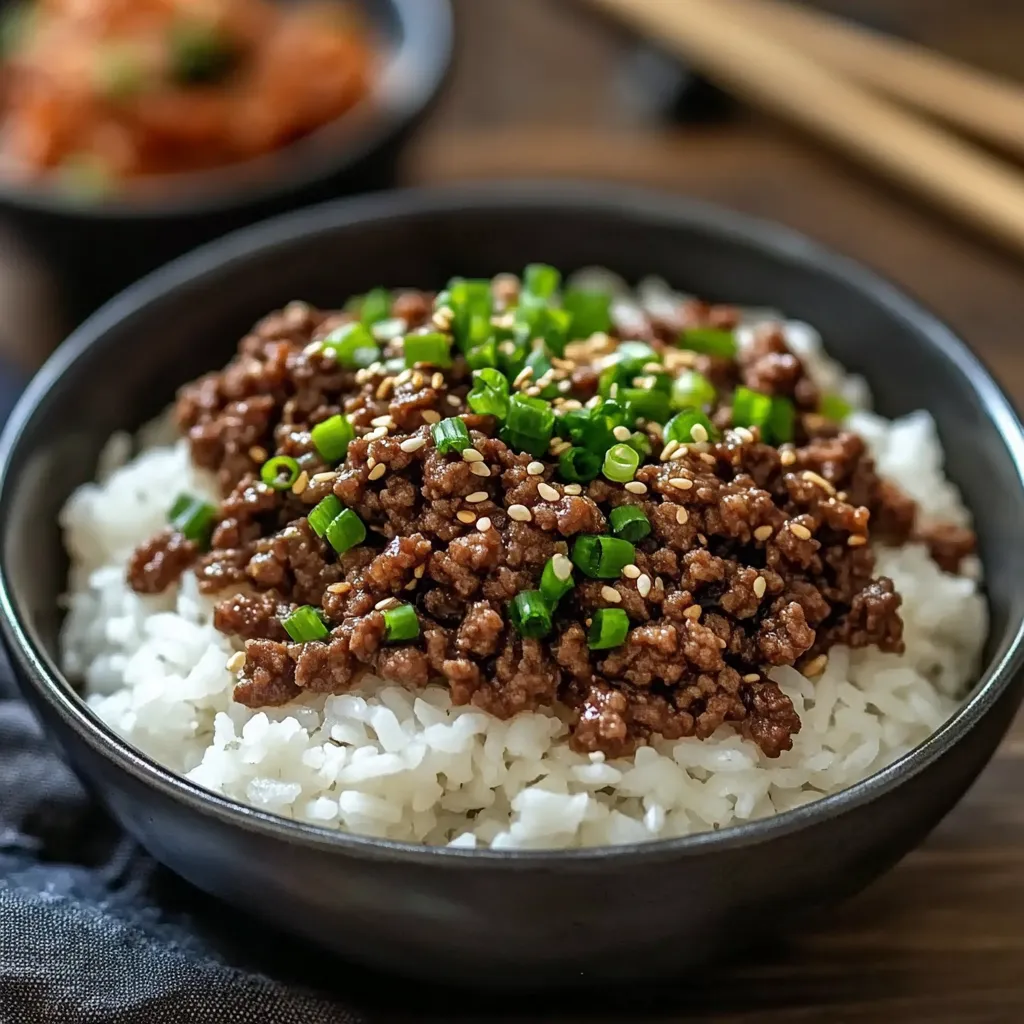 Savory Korean Ground Beef Bowl