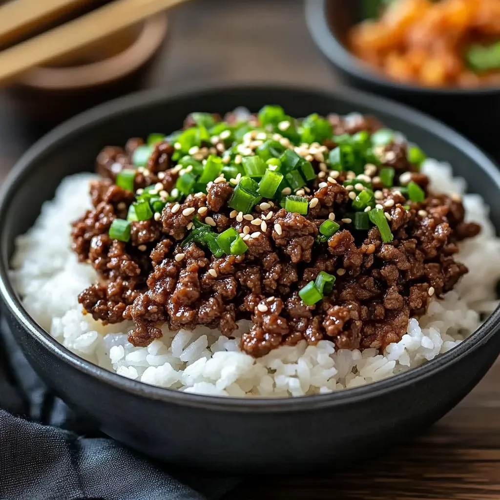 Tasty Korean Beef Bowl Dinner