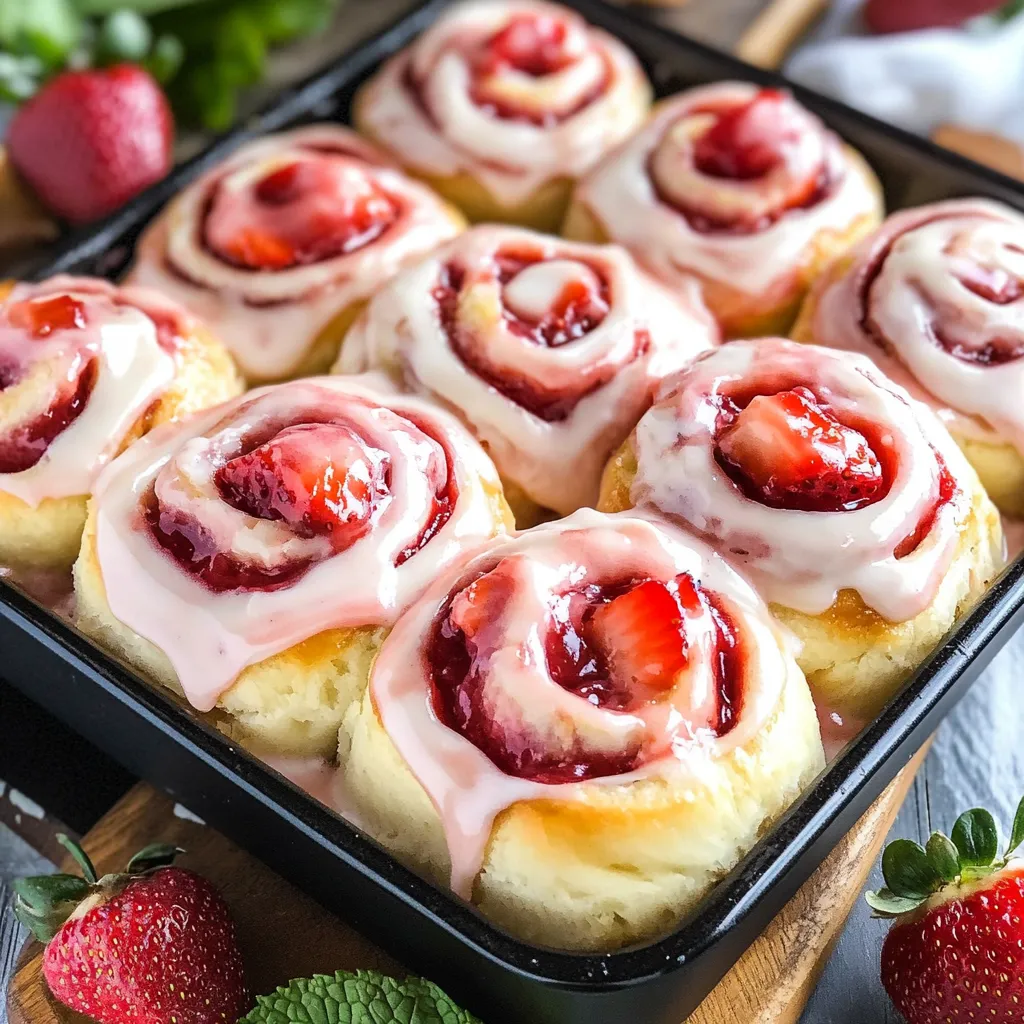 Strawberry Cheesecake Cinnabon Rolls