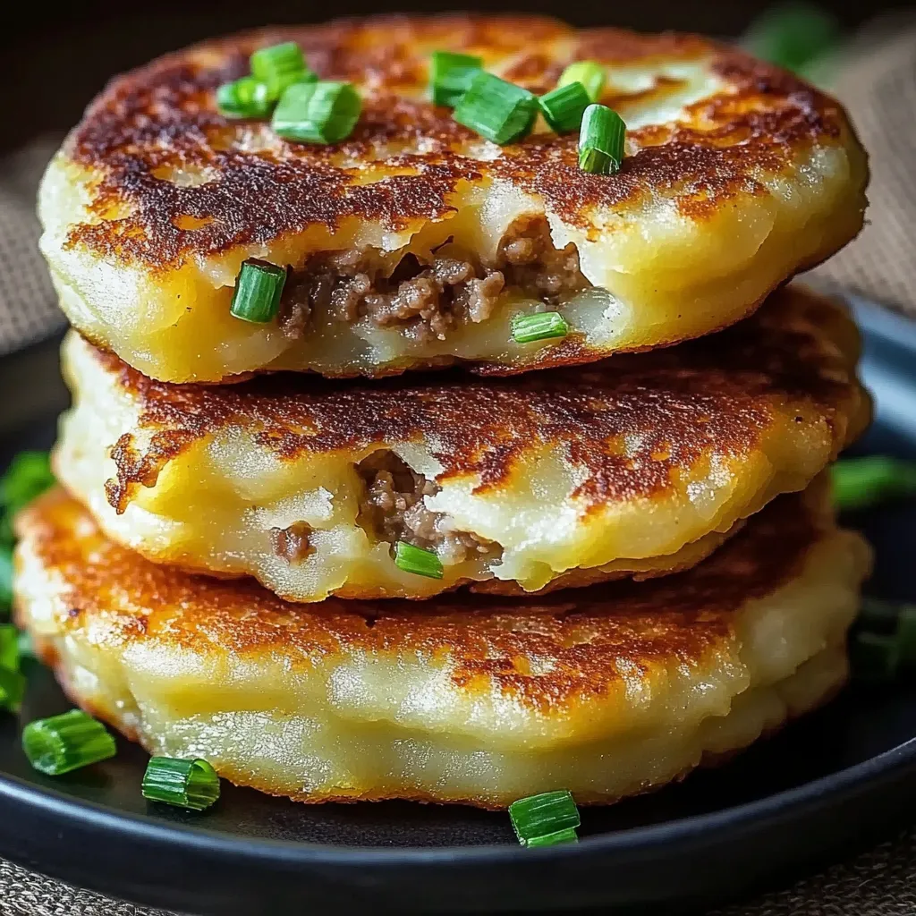 Cheesy Filled Potato Cakes