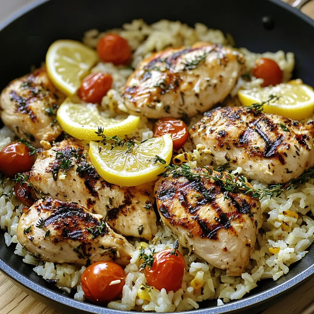 Tasty Greek Chicken and Lemon Rice Dish