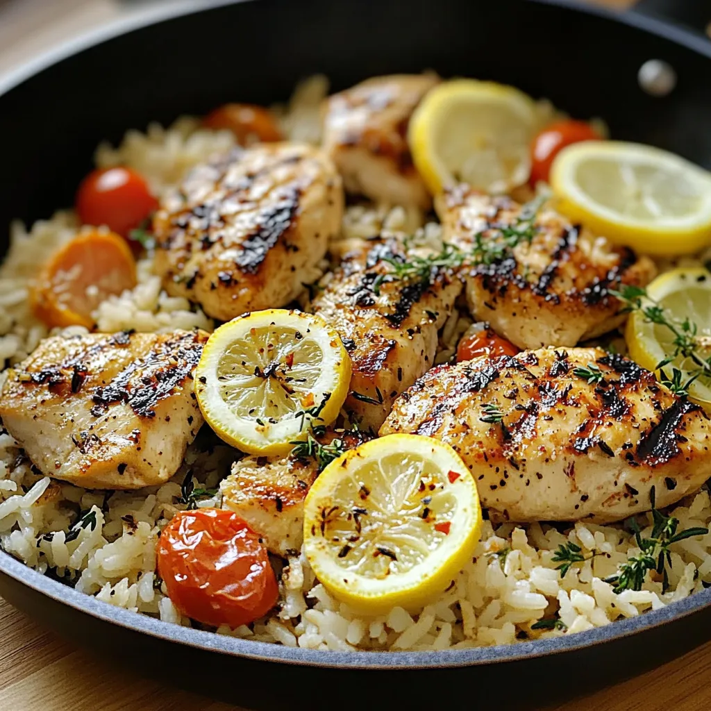 Tasty Greek Lemon Chicken with Aromatic Rice