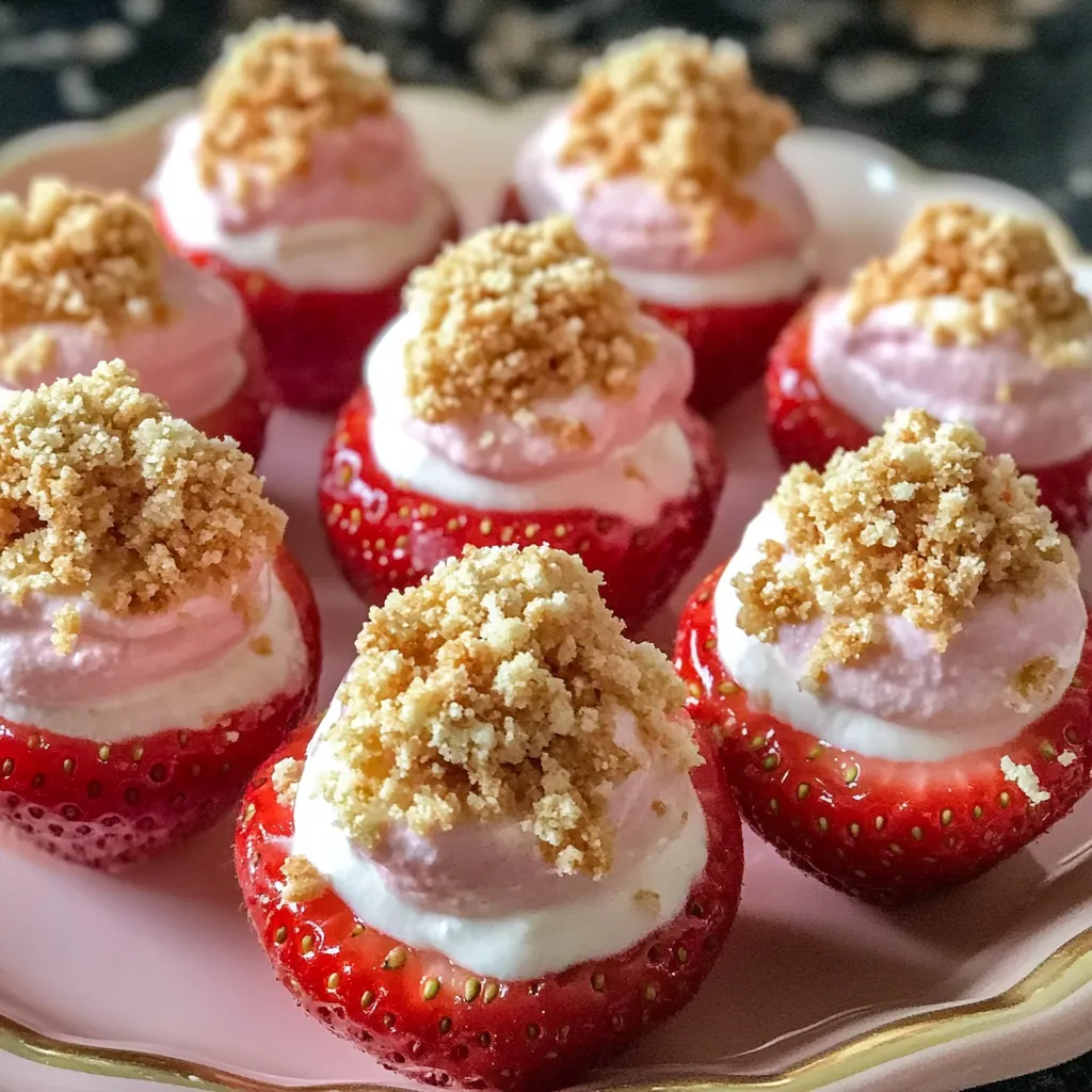 A plate of strawberry shortcake with powdered sugar and whipped cream.