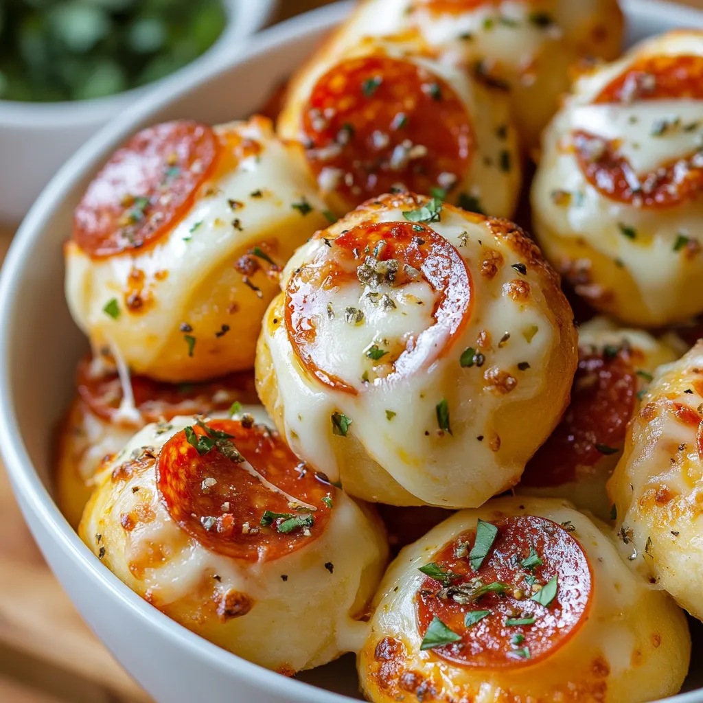 A bowl of cheese-filled dough balls.