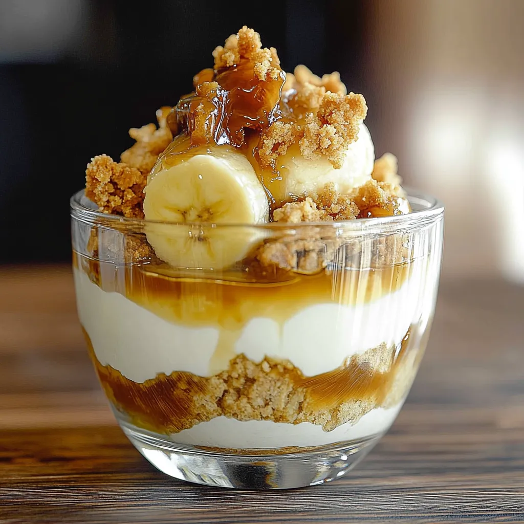 Bananas Foster Banana Pudding Glasses