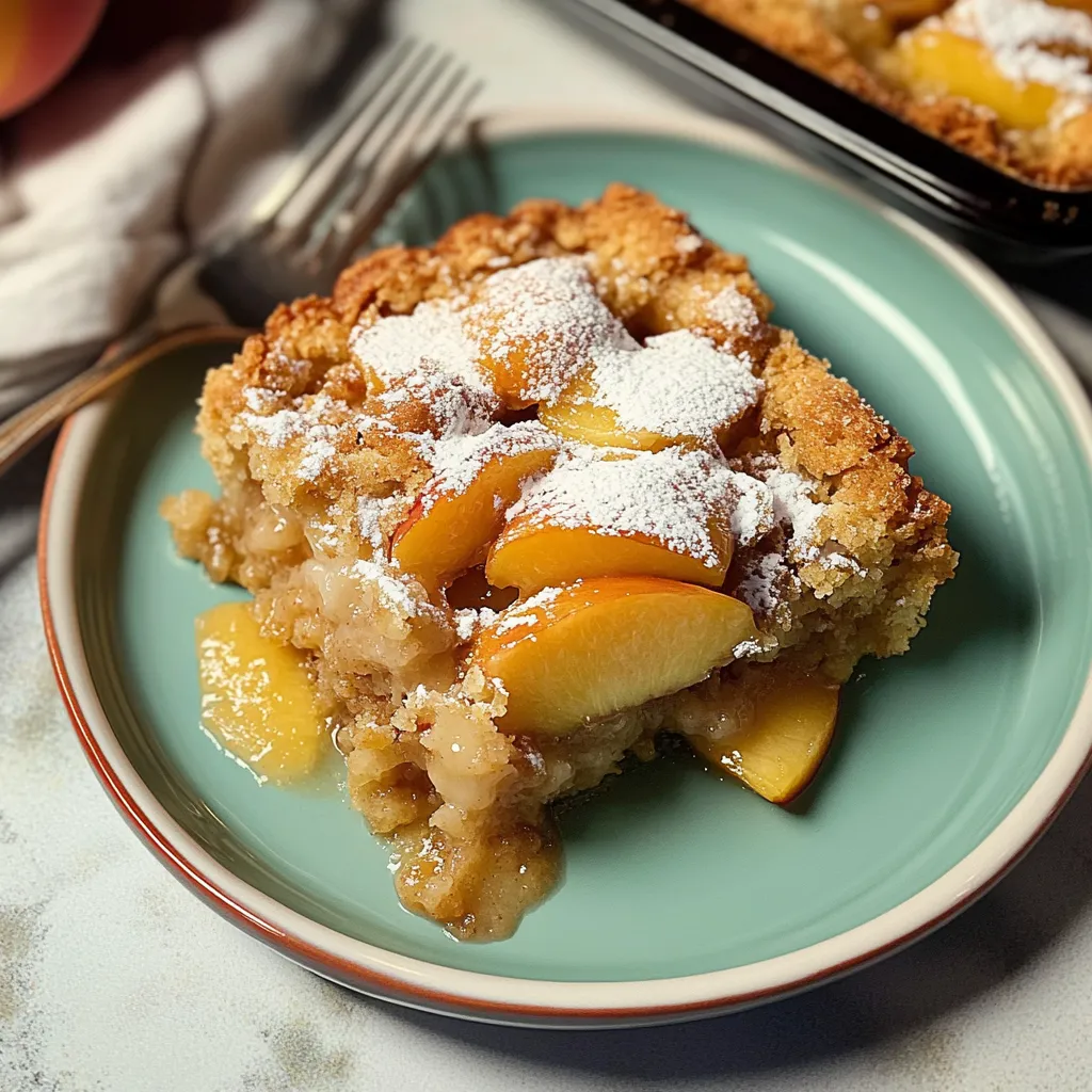 A slice of pie with white powdered sugar on top.