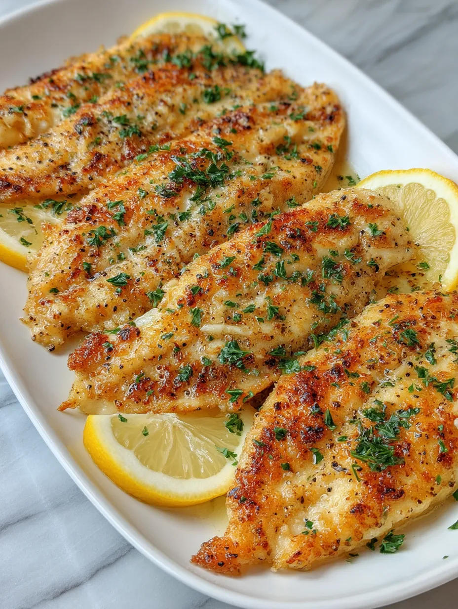 A plate of grilled chicken with lemon wedges on top.