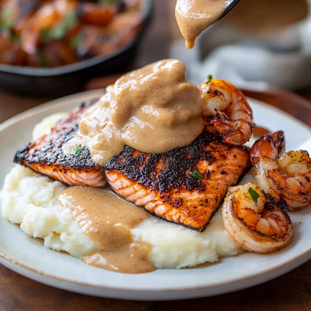 Cajun Salmon and Shrimp