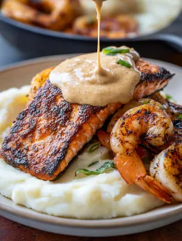 Cajun Salmon and Shrimp