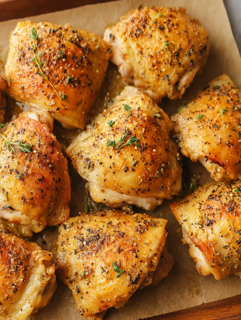 Chicken with herbs and spices.