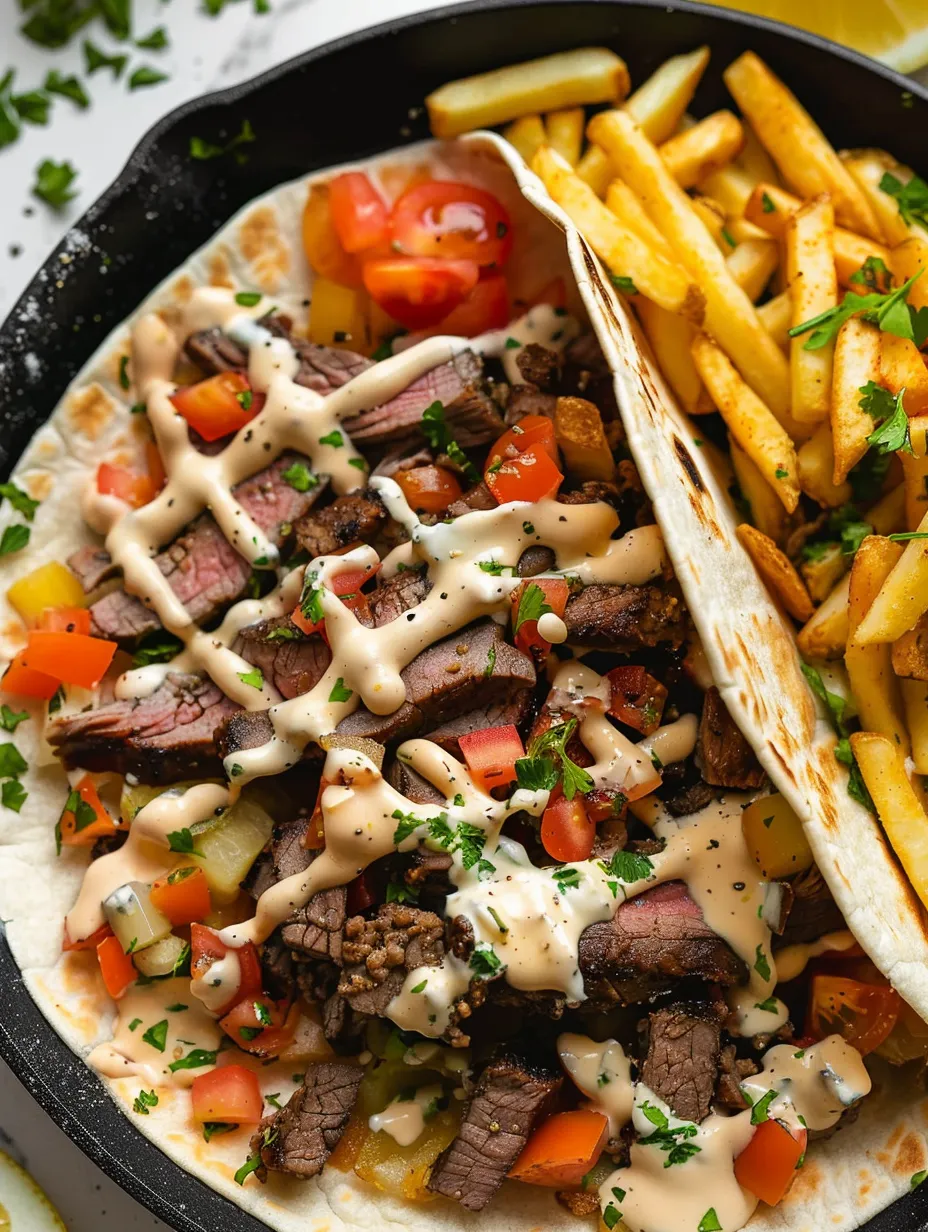 Steak & Cheese Dirty Fry Burritos