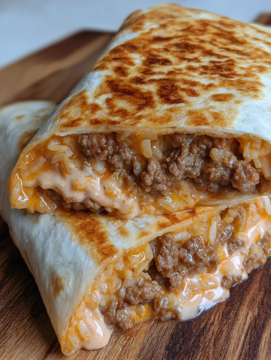 A burrito with meat and cheese.