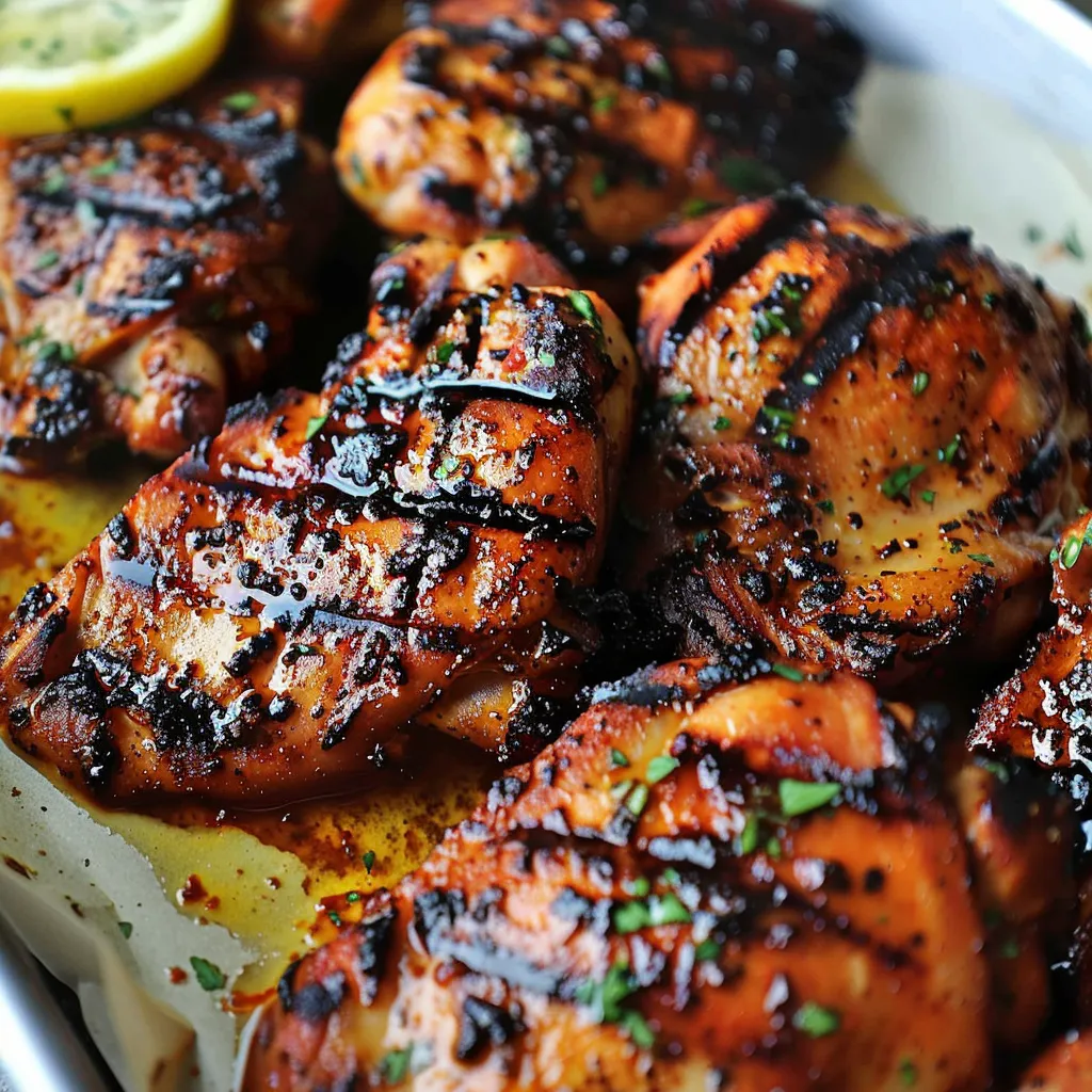 Sweet N Spicy Grilled Chicken Thighs