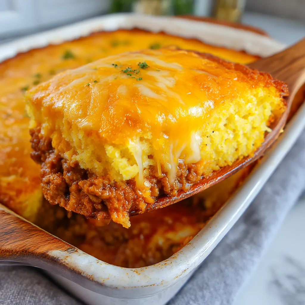Sloppy Joe Cornbread Casserole