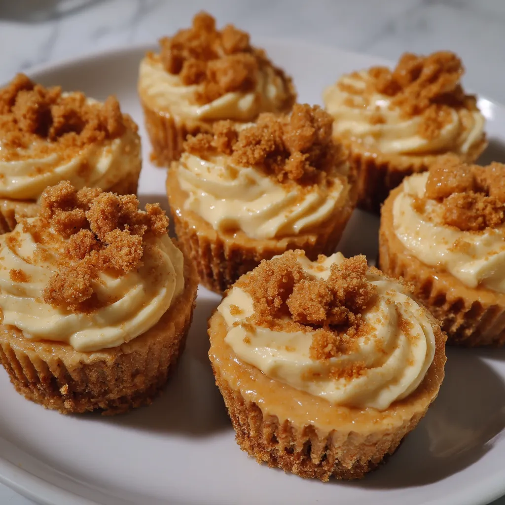 A plate of cupcakes with a brown topping.