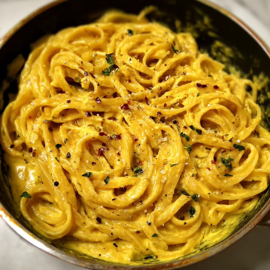 A bowl of pasta with red pepper flakes.