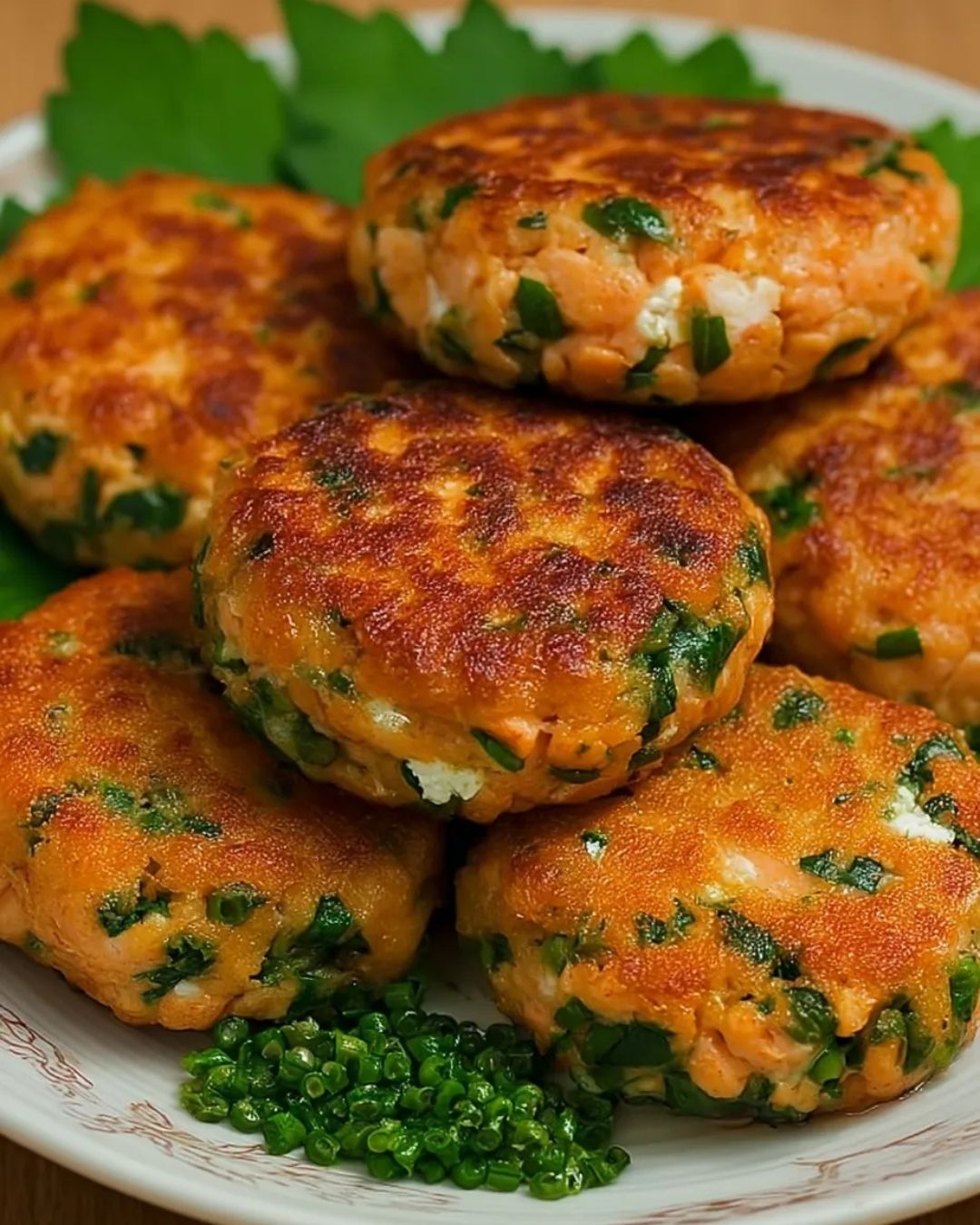 Mediterranean Salmon Feta Patties
