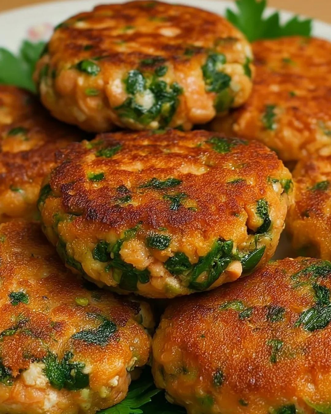 Mediterranean Salmon Feta Patties
