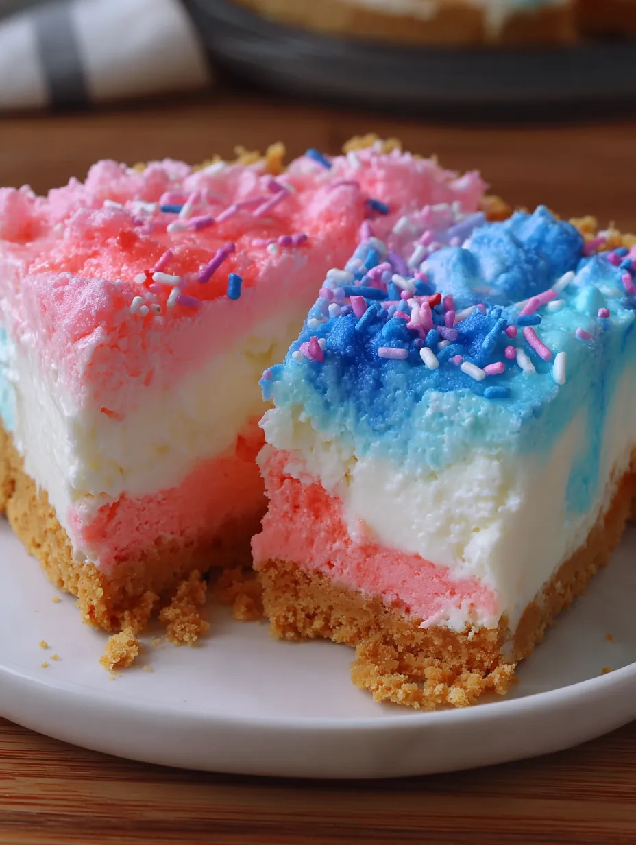 Ein Stück Kuchen mit verschiedenen Farben wie Pink, Blue und Purple.