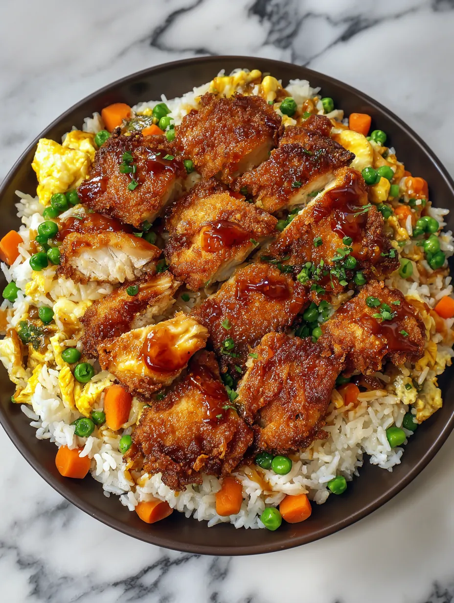 A little bowl with rice and chicken.