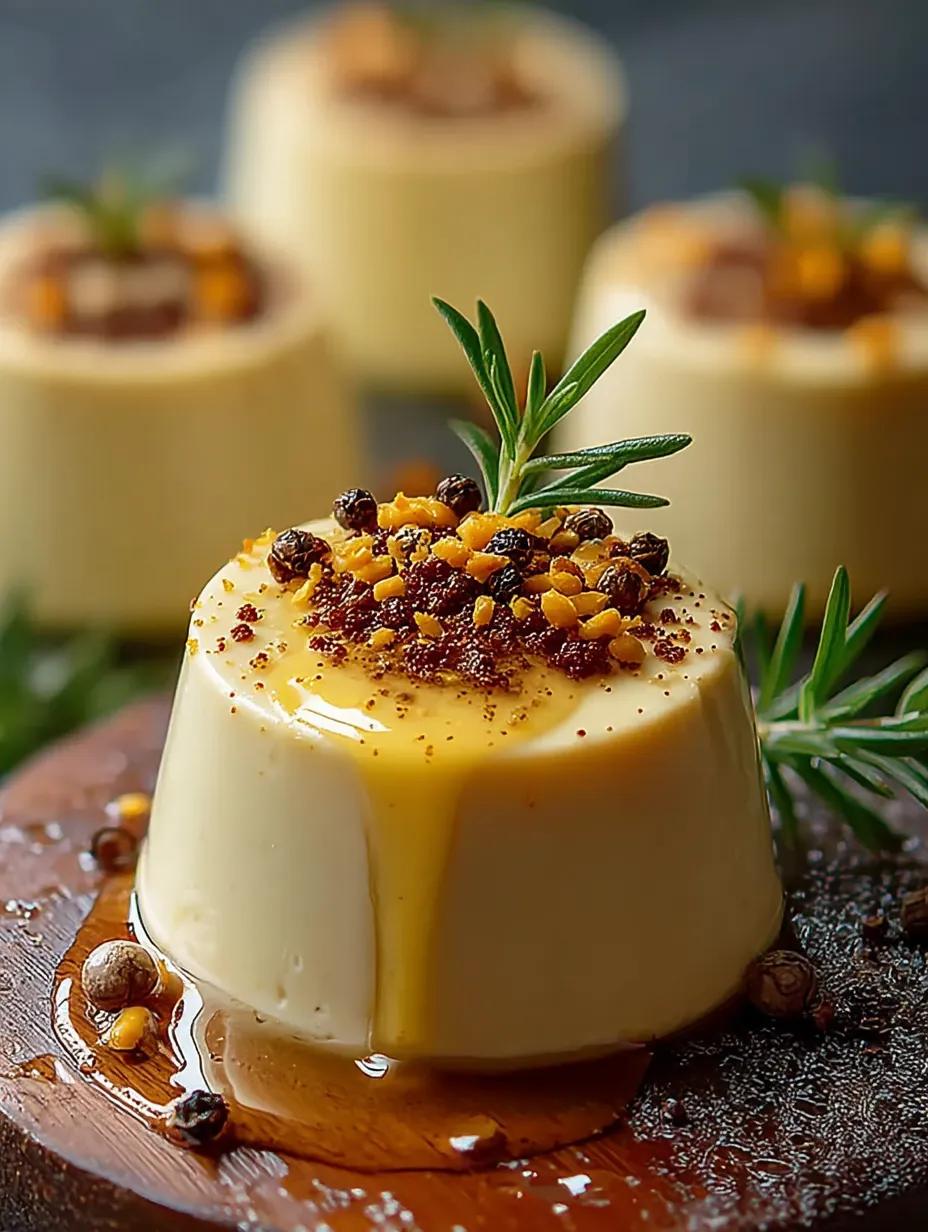 A creamy, sweet sphere with spices sits prettily on a plate.