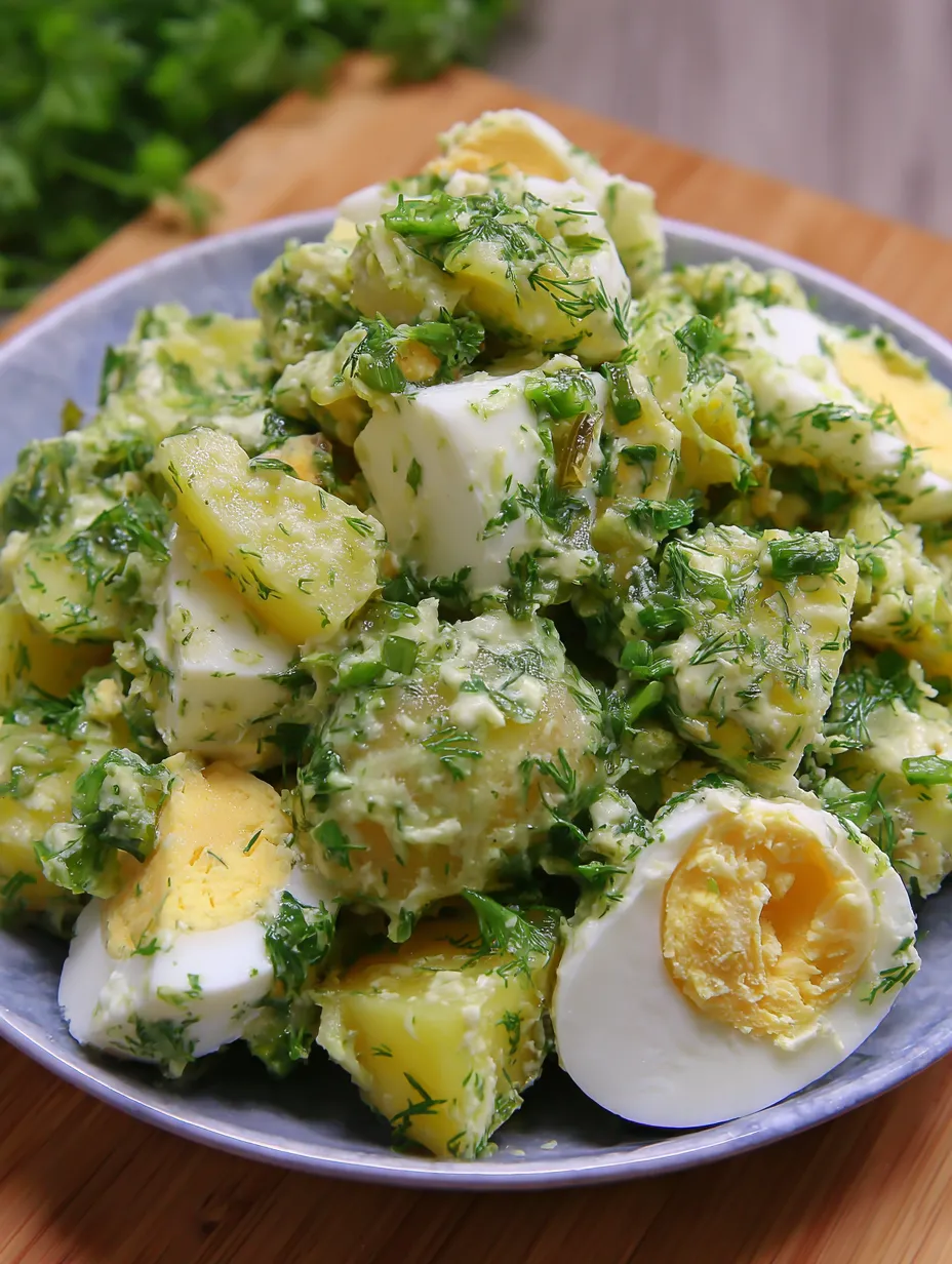 A small bowl with eggs and onions on a plate.