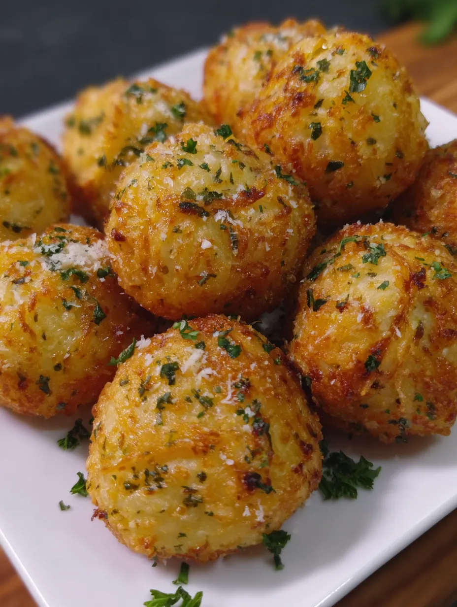 A plate filled with fresh potatoes finished with parmesan and herbs.