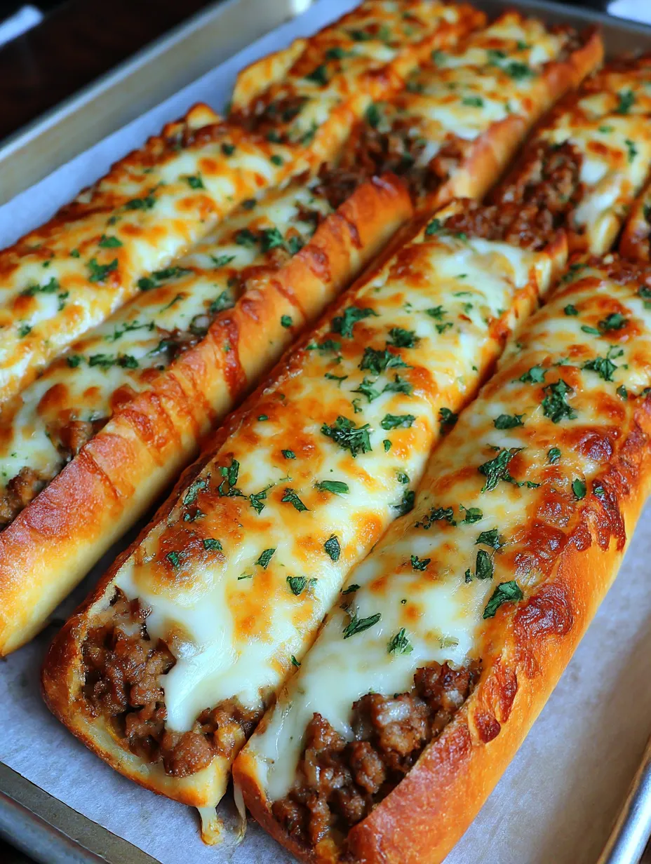 A tray of cheesy breadsticks.