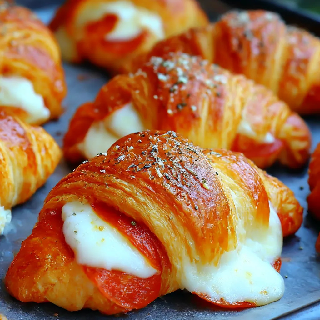 Mozzarella Pepperoni Croissant Rolls.