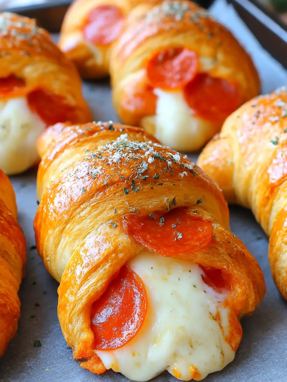 Mozzarella Pepperoni Croissant Rolls.