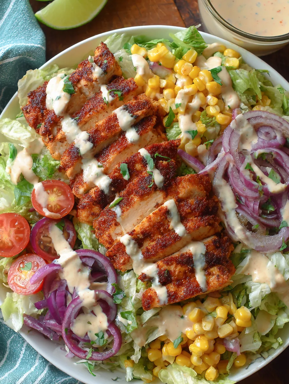 A plate with salad, potatoes, tomatoes, onions, cheese, and chicken.